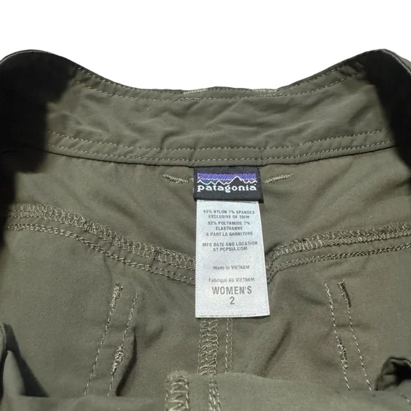 Patagonia Women's Solimar Skirt Nylon Travel Hiking Green Casual Size 2 - Picture 5 of 5
